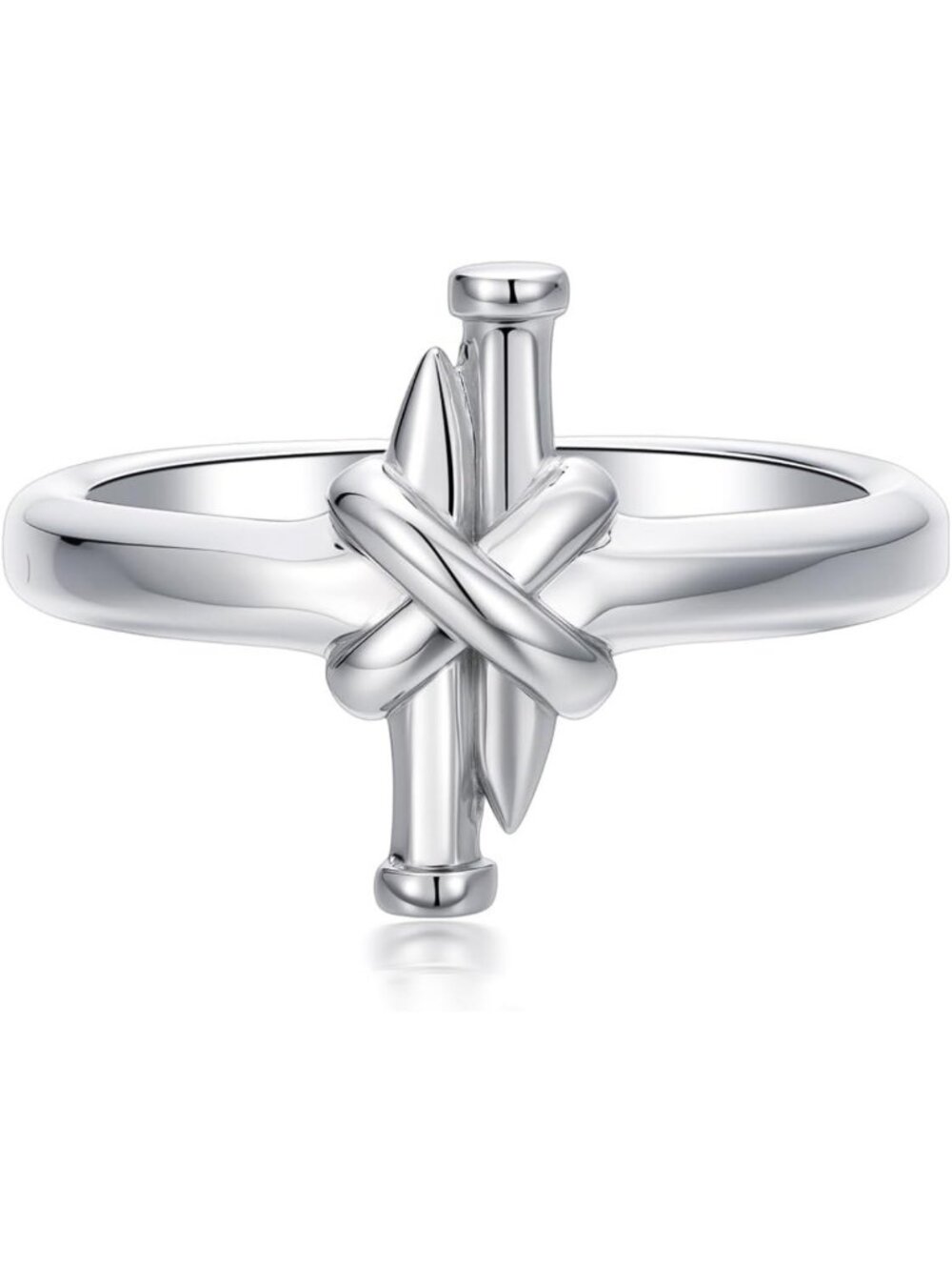 Sterling Silver Faith Cross Ring for Men & Women - Religious Jewelry Gift Band